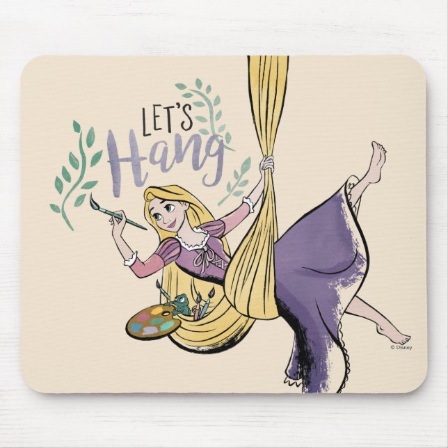 Rapunzel Painting "Let's Hang" Mouse Pad (Front)