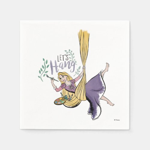 Rapunzel Painting "Let's Hang" Napkins