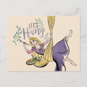 Rapunzel Painting "Let's Hang" Postcard