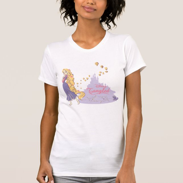 Rapunzel & Pascal in Purple T-Shirt (Front)