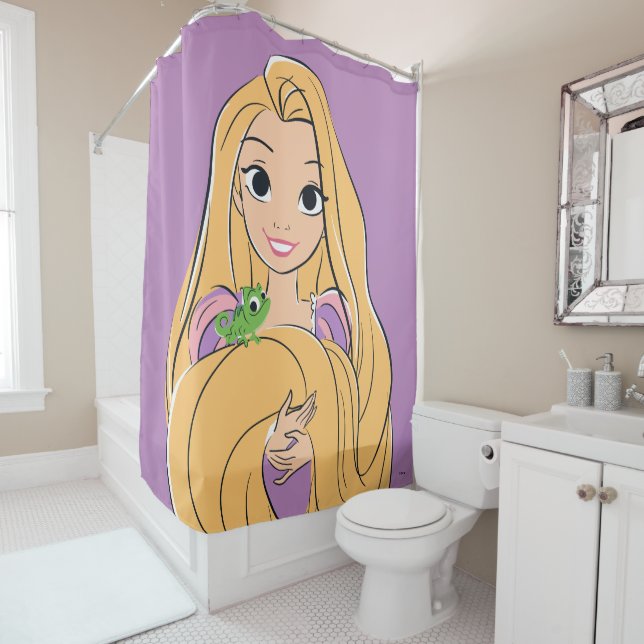 Rapunzel & Pascal Magic Moment Shower Curtain (In Situ)