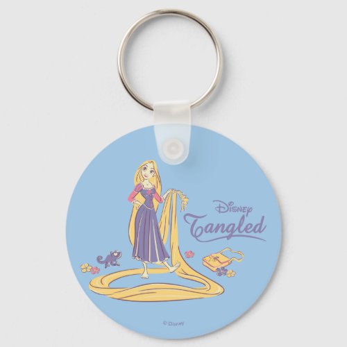 Rapunzel  Pascal Purple Pastels Keychain