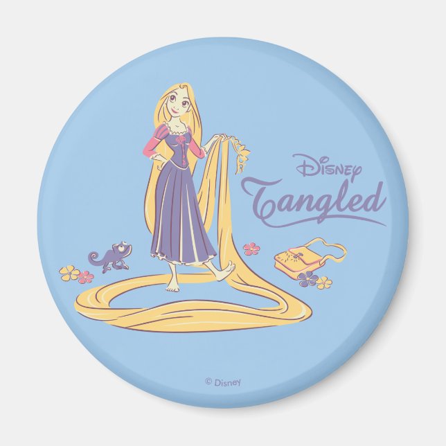 Rapunzel & Pascal Purple Pastels Magnet (Front)