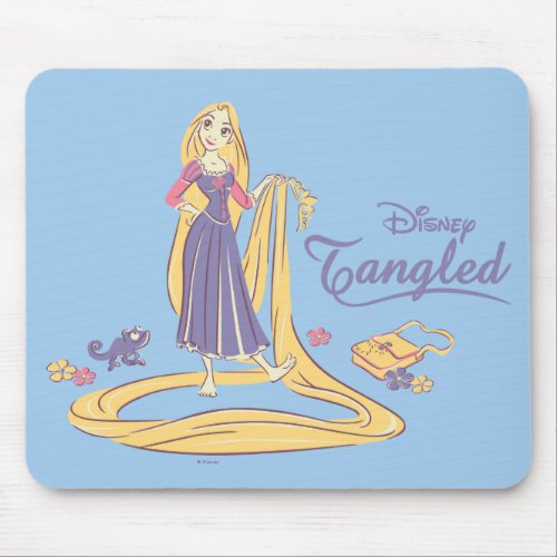 Rapunzel  Pascal Purple Pastels Mouse Pad