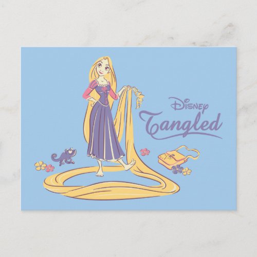 Rapunzel  Pascal Purple Pastels Postcard