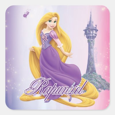 Rapunzel Princess Square Sticker