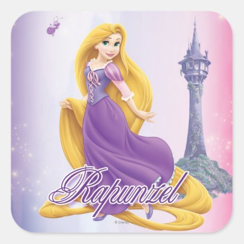 Rapunzel Princess Square Sticker