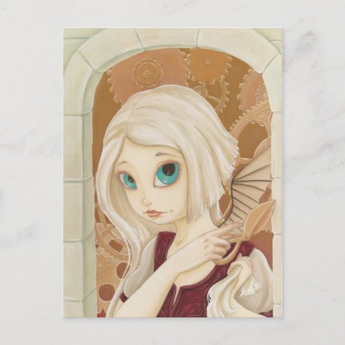 Rapunzel - Steam punk Fairy tale Post Card