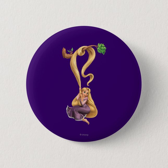 Rapunzel Swinging from Branch 2 Button (Front)