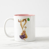 Rapunzel Swinging from Branch 2 Two-Tone Coffee Mug (Left)