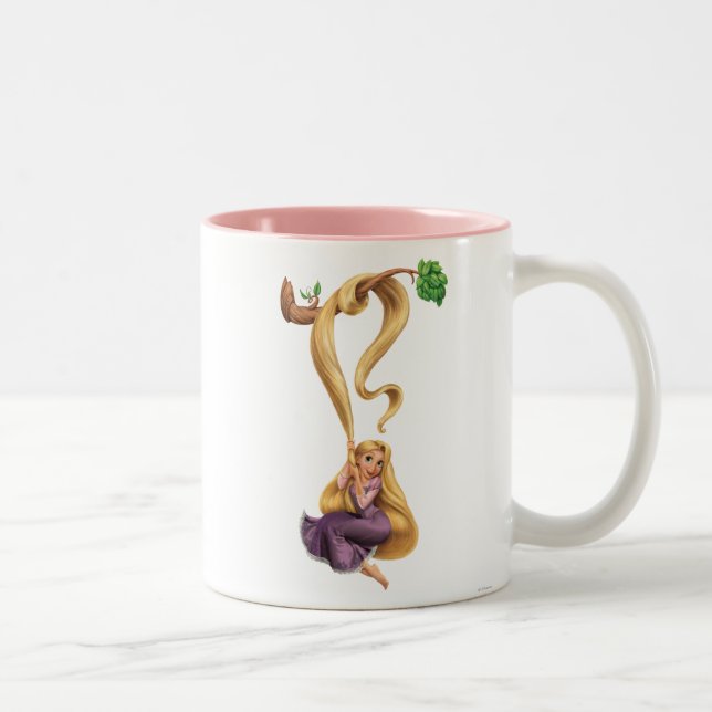 Rapunzel Swinging from Branch 2 Two-Tone Coffee Mug (Right)