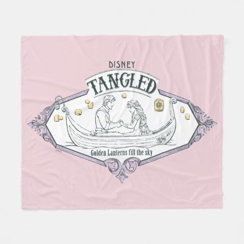 Rapunzel  Tangled Golden Lanterns Fill the Sky Fleece Blanket