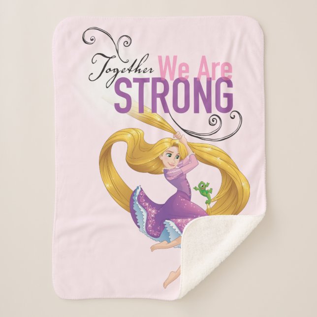 Rapunzel | Together We Are Strong Sherpa Blanket (Front)