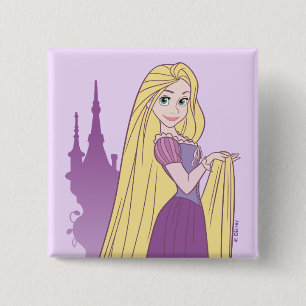 Rapunzel & Tower Graphic Button