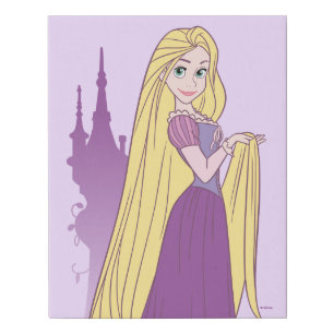 Rapunzel & Tower Graphic Faux Canvas Print