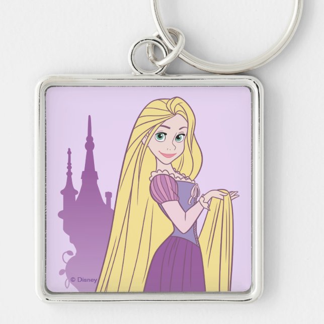 Rapunzel & Tower Graphic Keychain (Front)