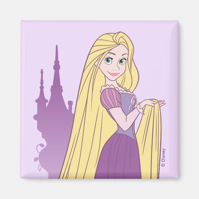 Rapunzel & Tower Graphic Magnet (Front)
