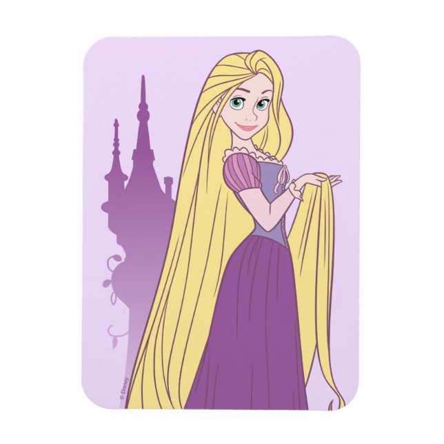 Rapunzel & Tower Graphic Magnet (Vertical)