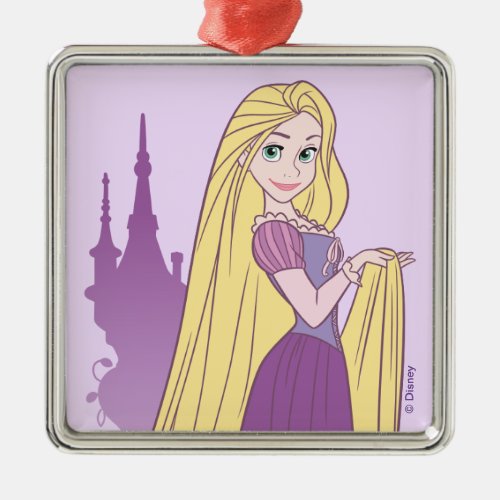 Rapunzel  Tower Graphic Metal Ornament