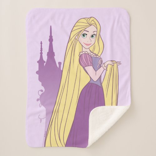 Rapunzel  Tower Graphic Sherpa Blanket