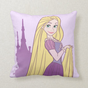 Rapunzel & Tower Graphic Throw Pillow