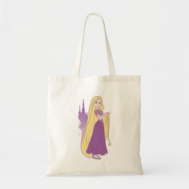 Rapunzel & Tower Graphic Tote Bag (Front)