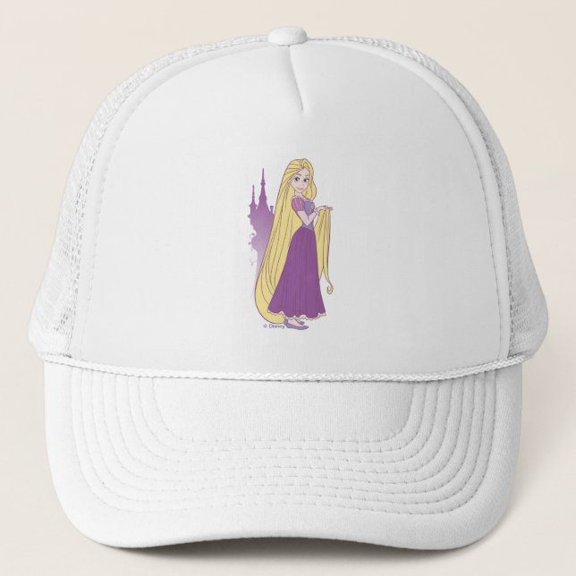Rapunzel & Tower Graphic Trucker Hat (Front)