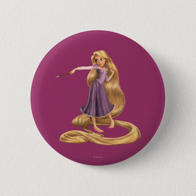 Rapunzel with Paintbrush 2 Button (Front)