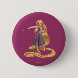 Rapunzel with Paintbrush 2 Button