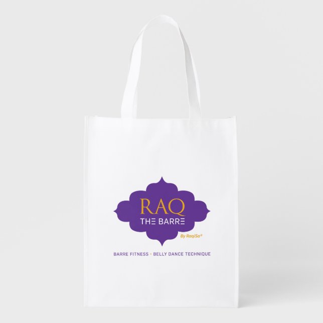 RAQ THE BARRE Reusable Grocery Bag (Front)
