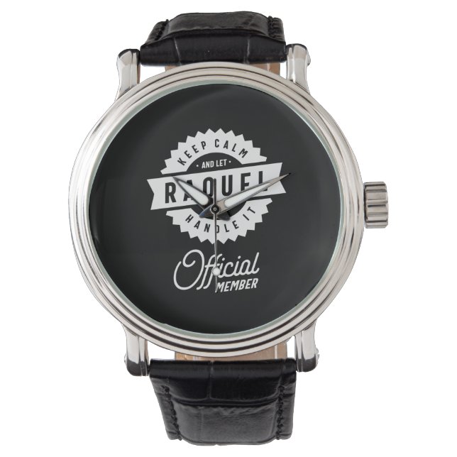 Raquel Personalized Name Birthday Gift Watch (Front)