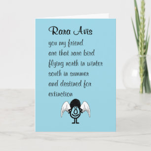 Rara Avis A Funny Thinking Of You Poem Card