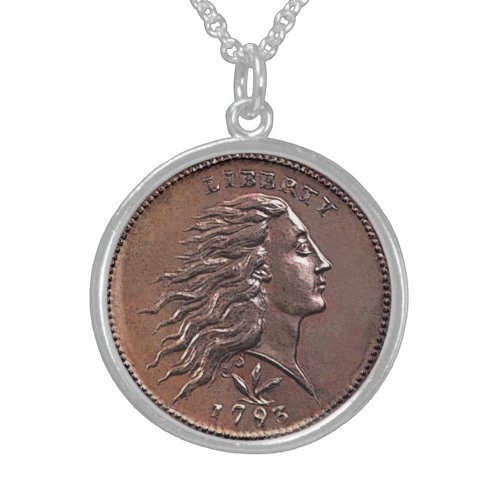 Rare 1793 US Penny Sterling Silver Necklace