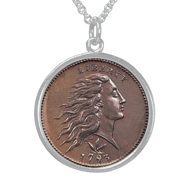 Rare 1793 U.S. Penny Sterling Silver Necklace (Front)