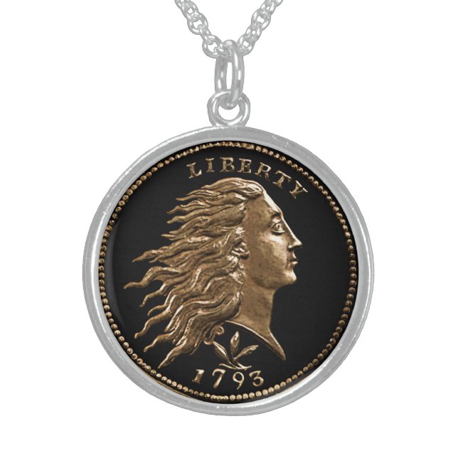 Rare 1793 U.S. Penny Sterling Silver Necklace (Front)