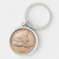 Rare 1858 Flying Eagle Cent Keychain