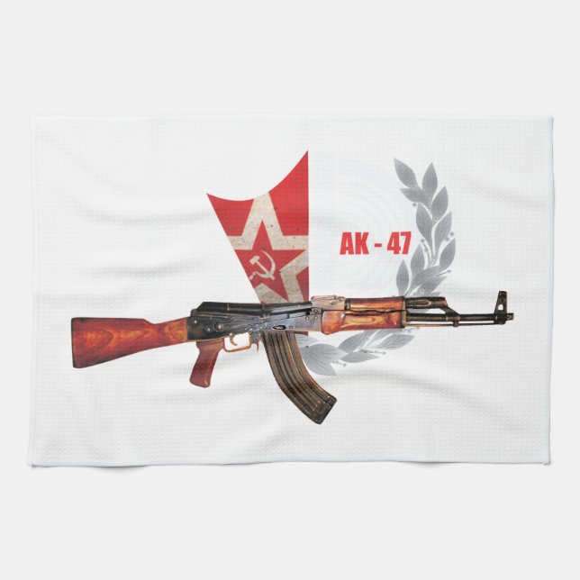 RARE AK-47 ARMY KALASHNIKOV GUN MILITARY TOWEL (Horizontal)