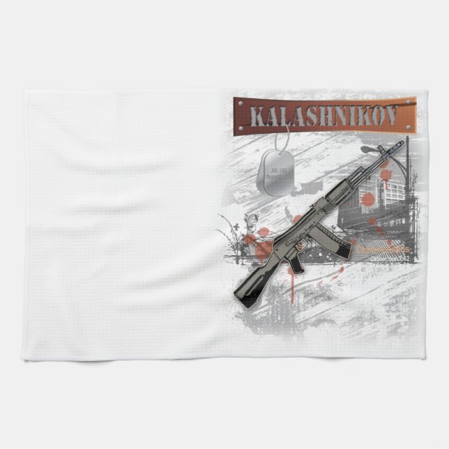 RARE AK-47 RUSSIAN ARMY KALASHNIKOV GUN MILITARY TOWEL (Horizontal)