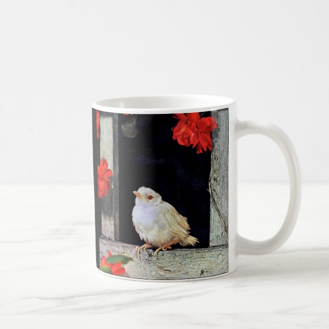 RARE albino robin bird Coffee Mug (Right)