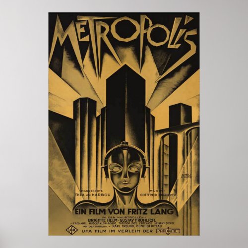 Rare and famous METROPOLIS movie poster
