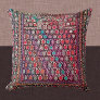 Rare Antique Caucasian Oriental Rug Design  Throw Pillow