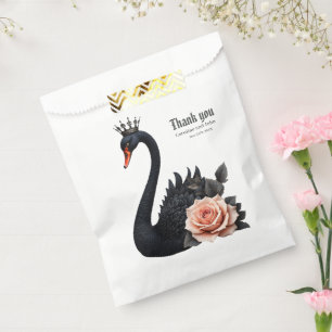Rare as a black swan, timeless as true love. favor bag