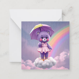 Rare Bear ~ Purple Note Card