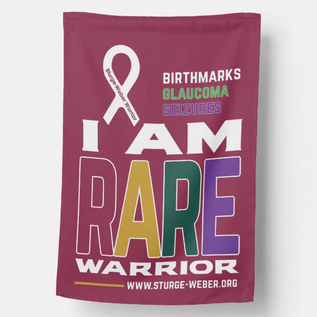 Rare Bear Sturge-Weber Warrior House Flag (Front)