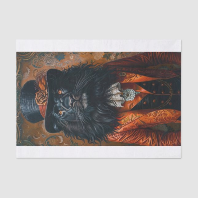 Rare Black Lion7 Tissue Paper (Front)