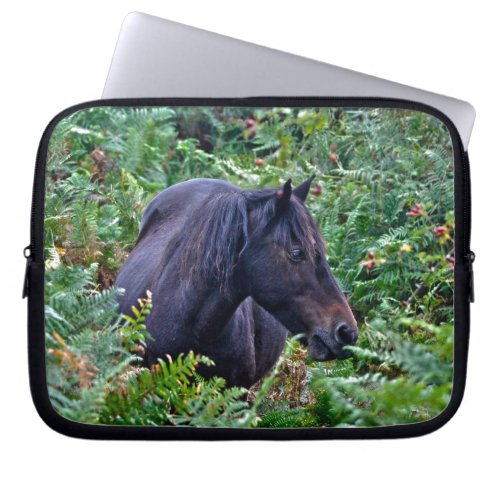 Rare Black New Forest Pony _ Wild Horse _ England Laptop Sleeve