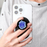 Rare Blue Rose Flower Cute Black MagSafe Phone  PopSocket<br><div class="desc">A personalised blue rose,  black MagSafe PopSocket PhoneGrip. Blue roses symbolise mystery,  secrecy,  emotions and uniqueness. A birthday,  romantic,  anniversary or wedding gift idea.</div>