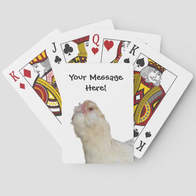 Rare Chicken Breed Wheaten Ameraucana Friendly Hen Poker Cards (Back)