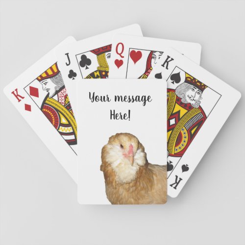 Rare Chicken Breed Wheaten Ameraucana Golden Hen Playing Cards