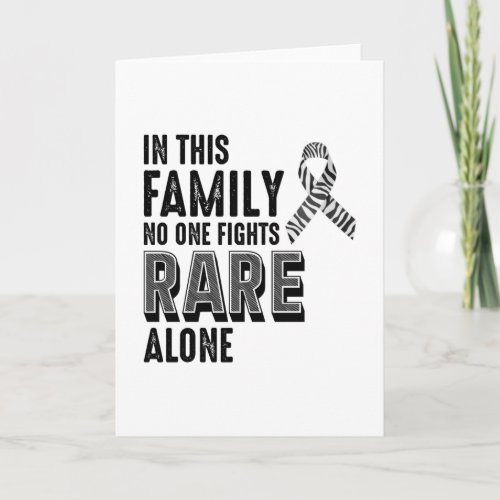 Rare Disease Awareness Day Zebra Ribbon Card